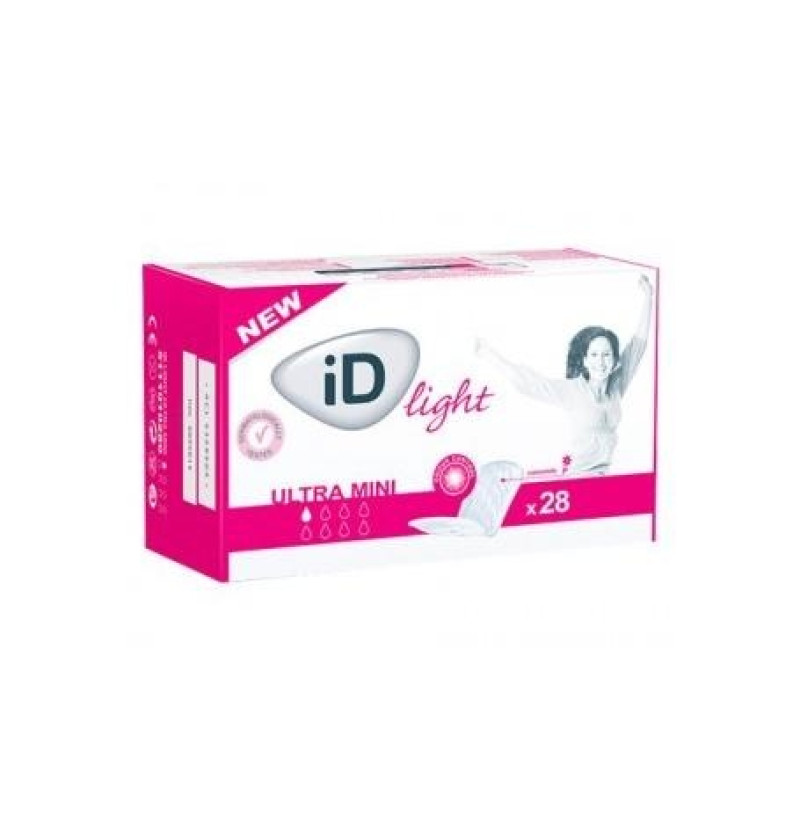 Compresa Incontinencia Orina Ligera - Id Light Fresh & Free (28 Unidades Talla Ultra Mini)