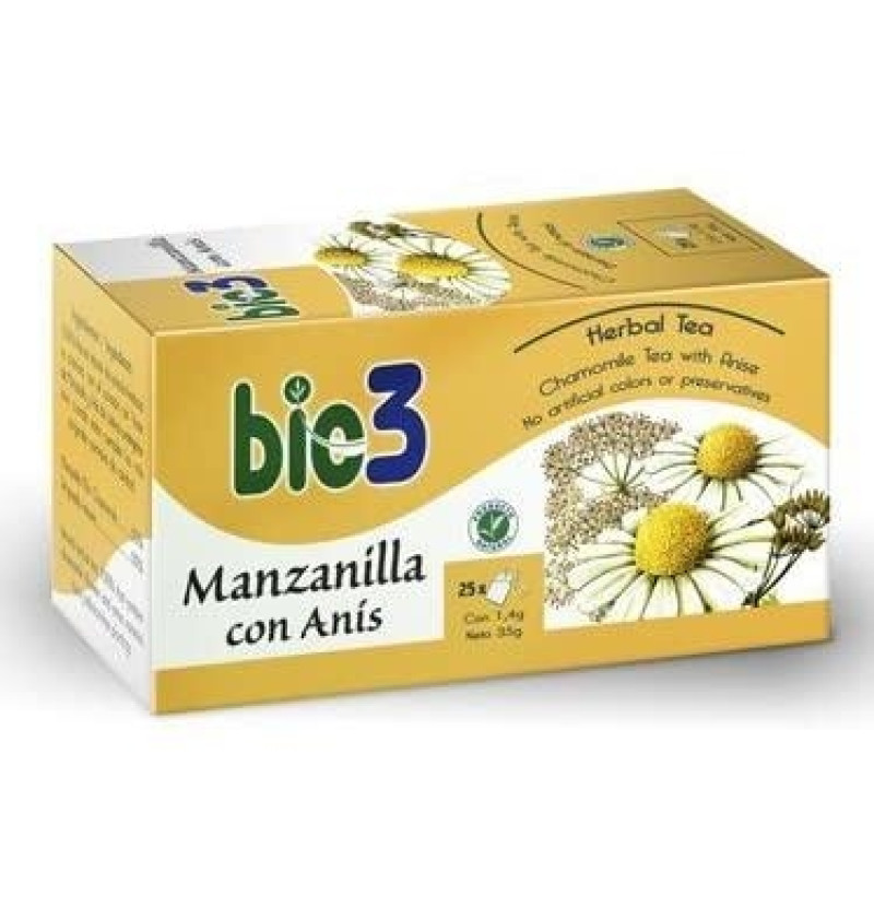 Manzanilla con Anis, 25 Filtros, 1,4 g - Bio3