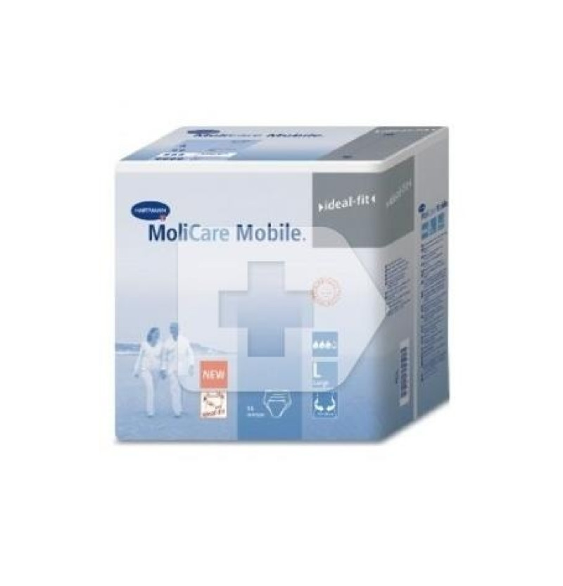 Absorb Inc Orina Ligera con Slip - Molicare Premium Mobile (14 Unidades Talla L 6 Gotas Color Azul) - Laboratorios Hartmann