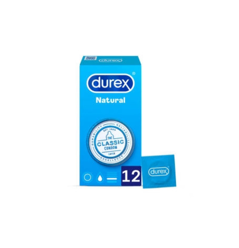 Durex Natural Plus - Preservativos (12 Unidades) - Reckitt Benckiser