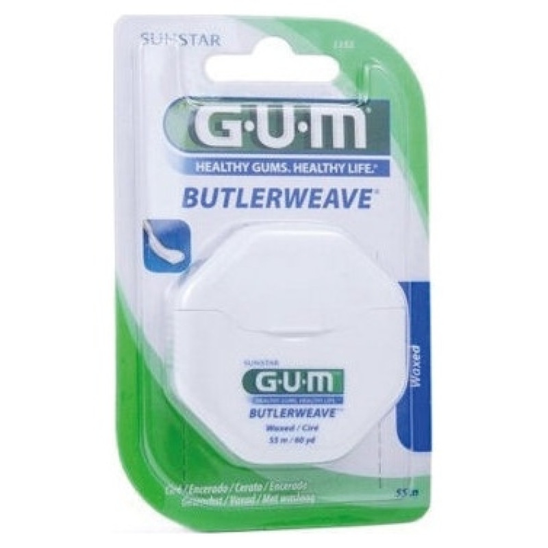 Gum Buttlerweave Seda Dental con Cera 55 M, 1 Ud - Seda