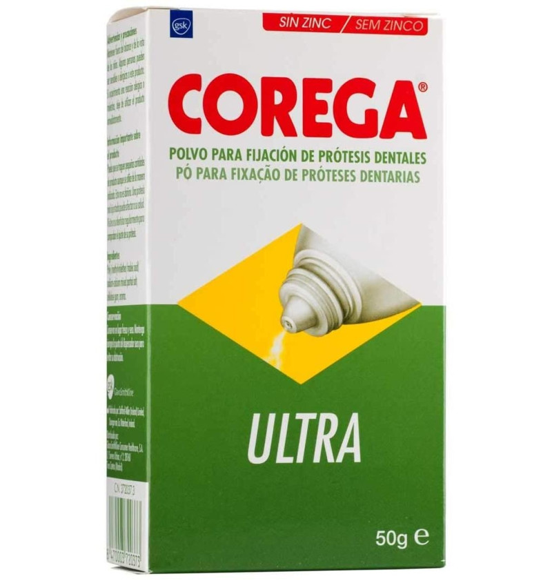 Corega Ultra - Adhesivo Protesis Dental (polvo 50 g) - Glaxosmithkline