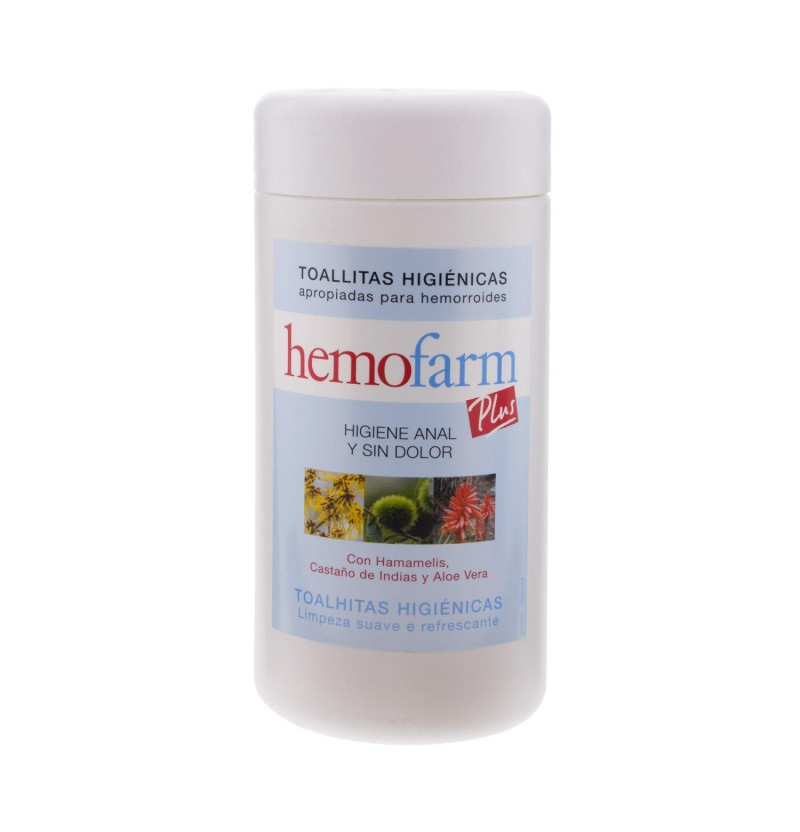 Hemofarm Plus Toallitas (1 Bote 60 Unidades) - Diafarm