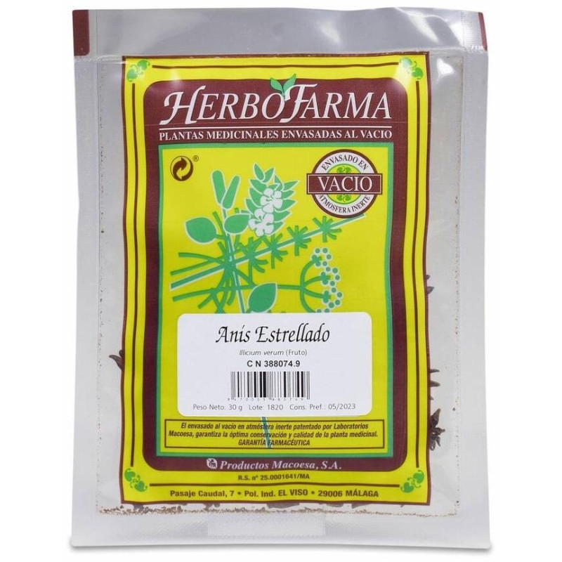 Herbofarma Infsusión Anis Estrellado al Vacio 30g - Anis
