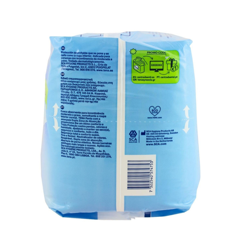 Absorb Inc Orina Noc Anat - Tena Pants Plus (t - Med 14 U) - Sca Hygiene Products