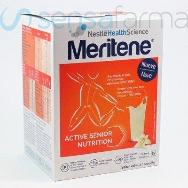 Fuerza y Vitalidad Batido Sabor Vainilla, 15 Sobres - Meritene