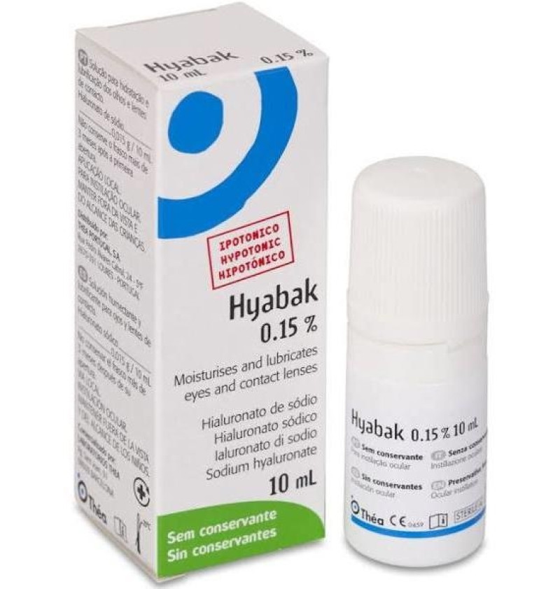 Hyabak 0.15% - Solución Hidratante Lentes de Contacto (1 Envase 10 ml) - Thea S.a