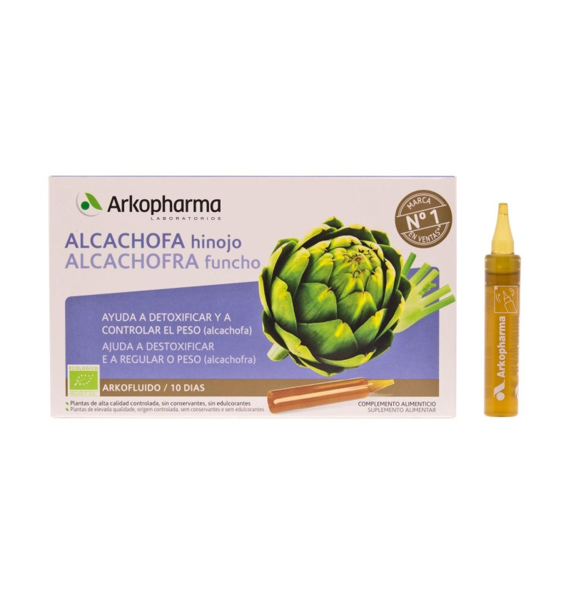 Arkofluido Alcachofa - Hinojo Amp Bebibles (10 Ampollas) - Arkopharma