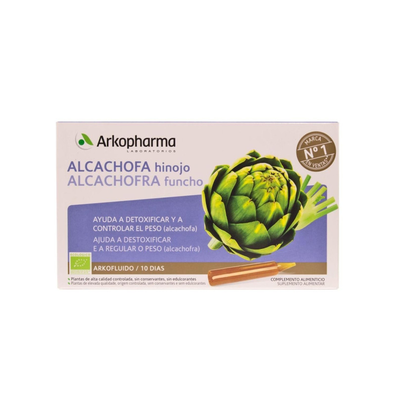 Arkofluido Alcachofa - Hinojo Amp Bebibles (10 Ampollas) - Arkopharma