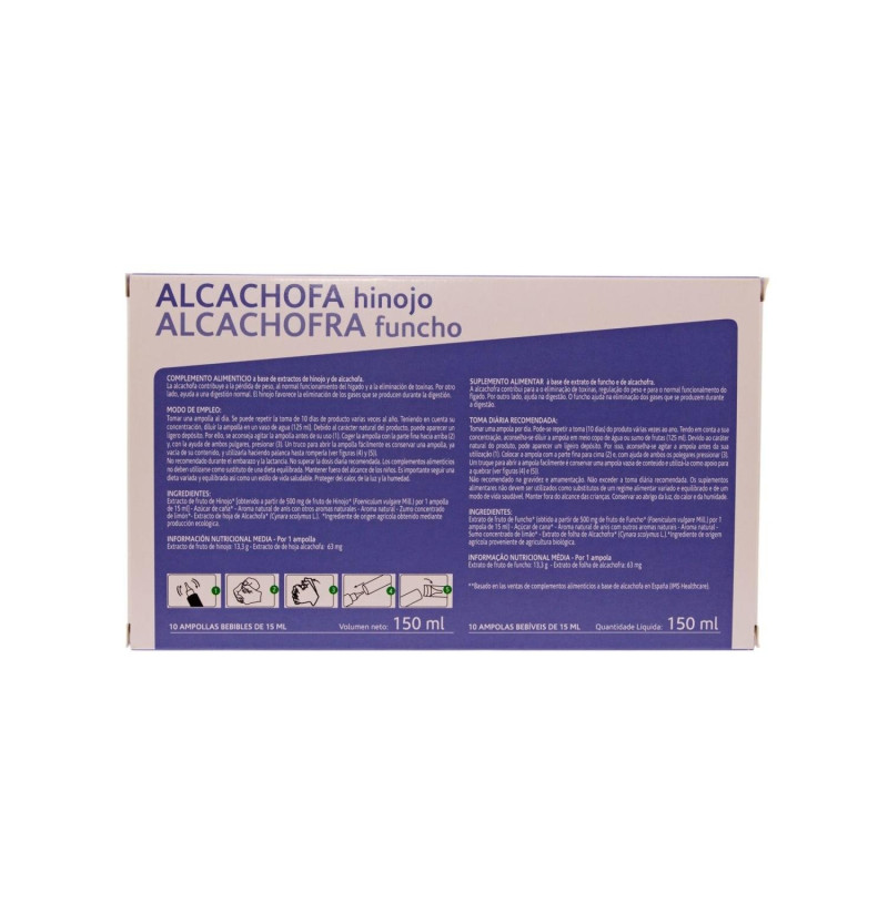 Arkofluido Alcachofa - Hinojo Amp Bebibles (10 Ampollas) - Arkopharma