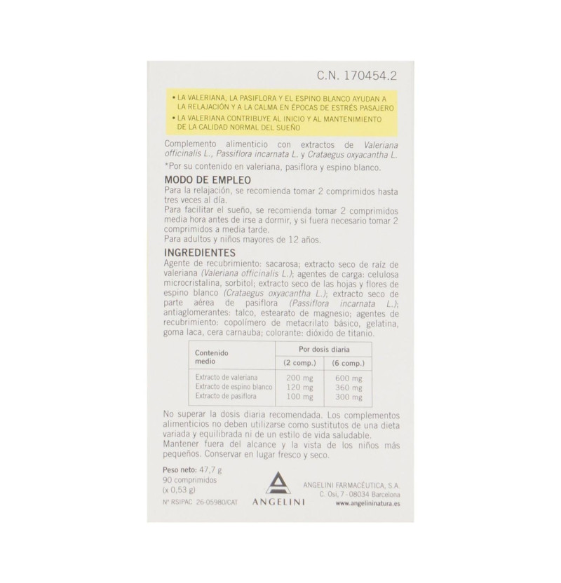 Valeriana Leo (90 Comprimidos) - Farmaceutica Angelini S.a