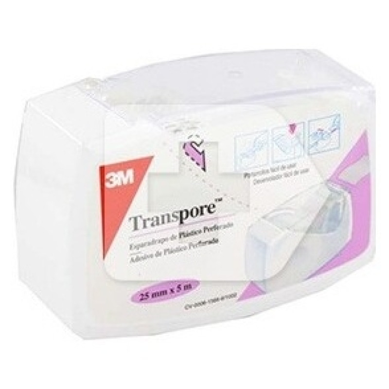 Transpore Esparadrapo de Plástico Microperforado 5mx2_5cm - Esparadrapo