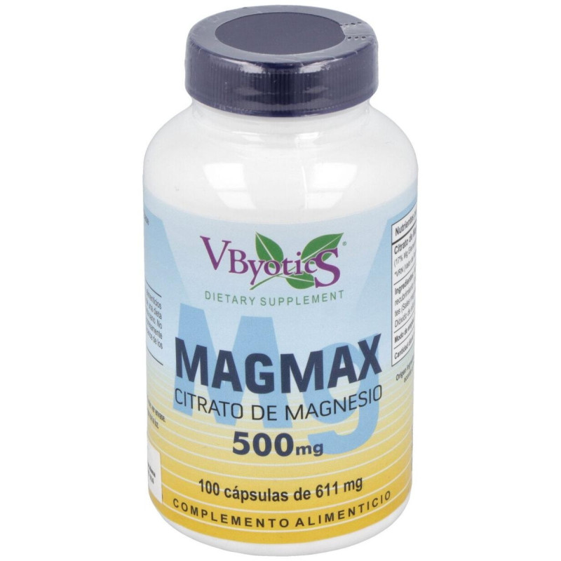 Magmax Magnesio Citrato 500mg 100caps - Vbyotics