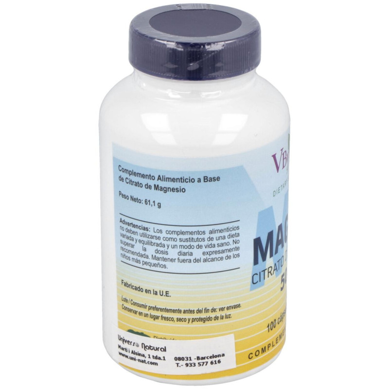 Magmax Magnesio Citrato 500mg 100caps - Vbyotics