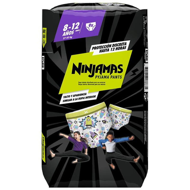 Ninjamas Pants 8 - 12 Años 27 - 43 kg 9 u - Dodot
