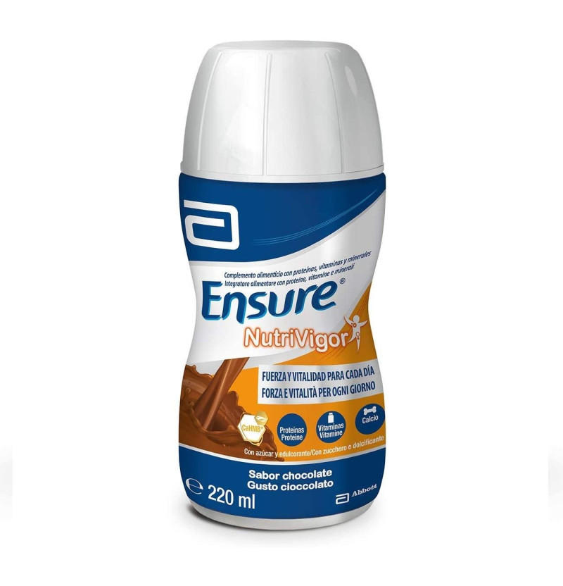 Ensure Nutrivigor, 4 Botella 220 ml, Sabor Chocolate - Abbott