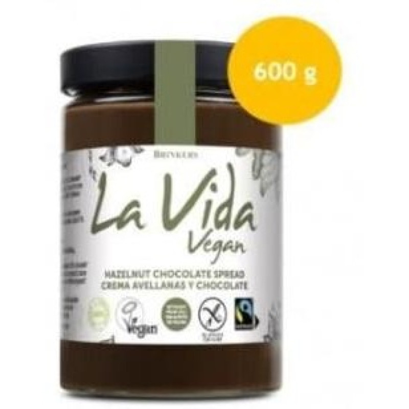 Crema Cacao Avellana Bio Vegan 600g - La Vida Vegan
