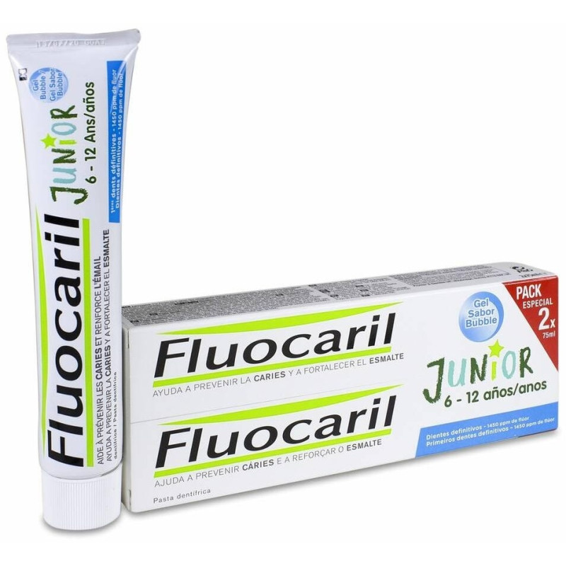 Duplo Fluocaril Junior Gel Dental Bubble, 2 X 75 ml - Fluocaril