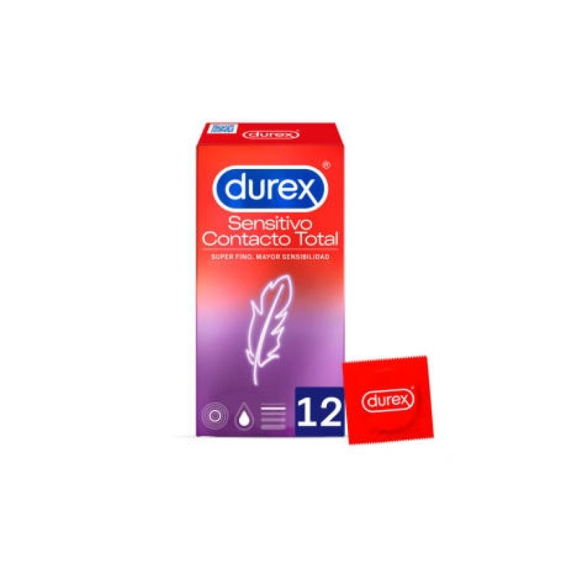Durex Sensitivo Contacto Total - Preservativos (12 Unidades) - Reckitt Benckiser