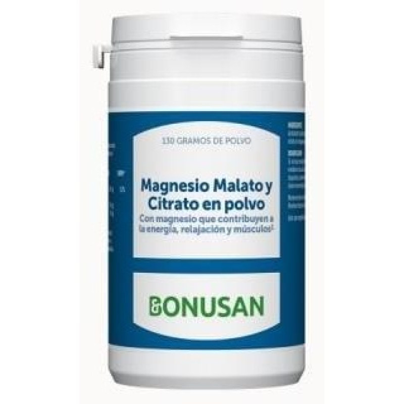 Magnesio Malato y Citrato Polvo 130g - Bonusan