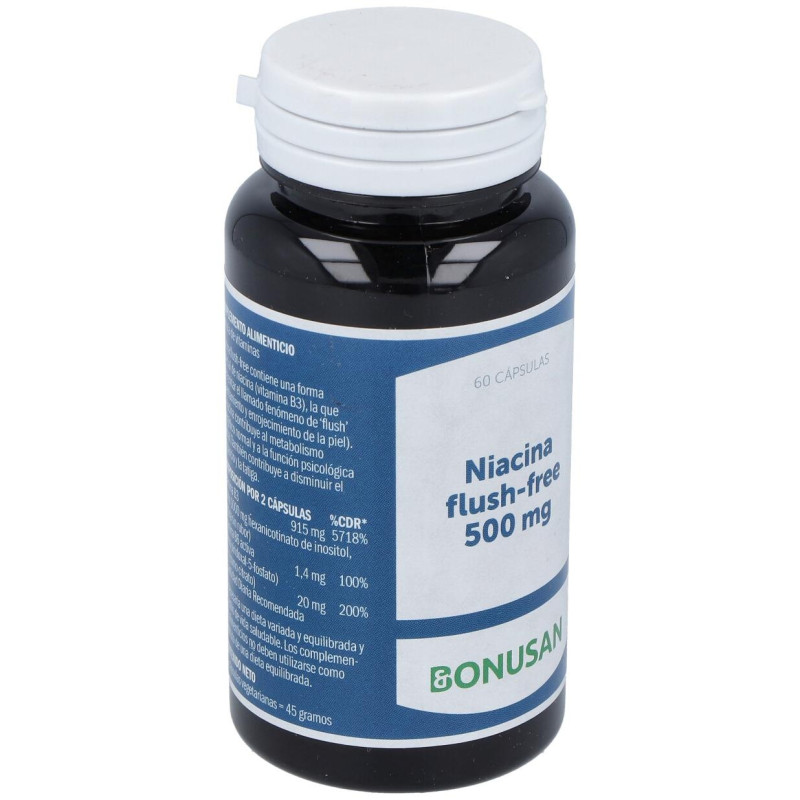 Niacina 500mg Flush Free 60caps - Bonusan