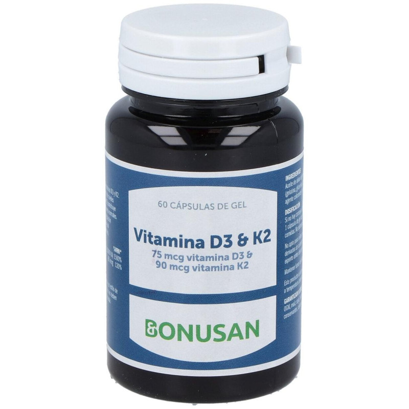 Vitamina D3 y K2 60perlas - Bonusan
