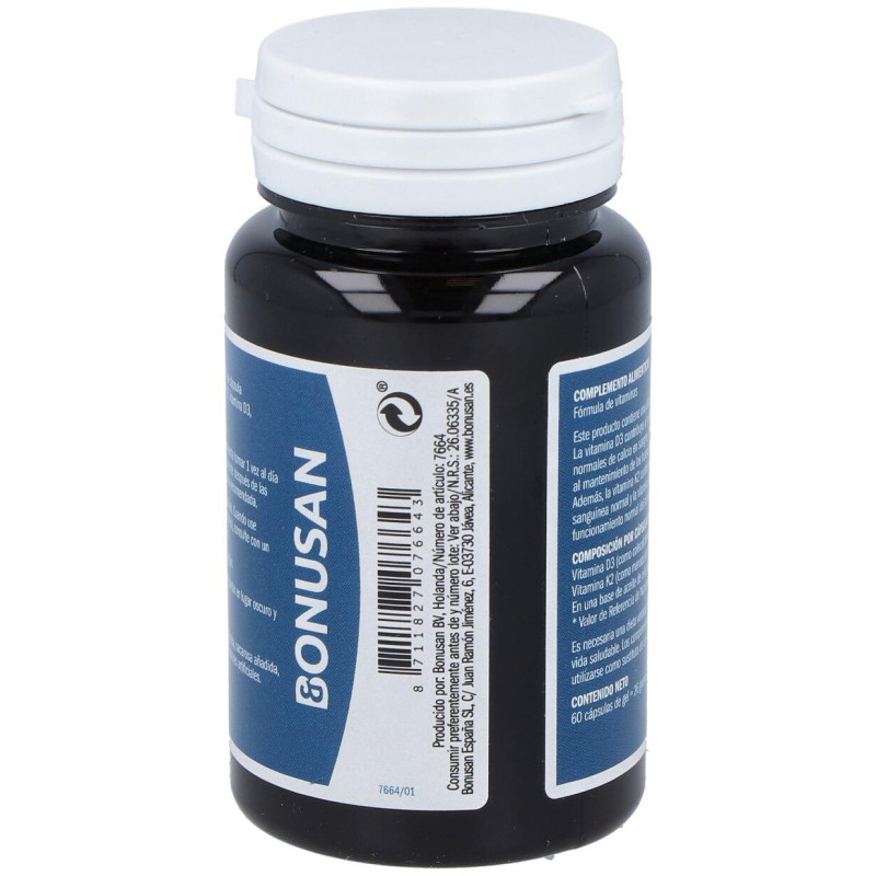 Vitamina D3 y K2 60perlas - Bonusan