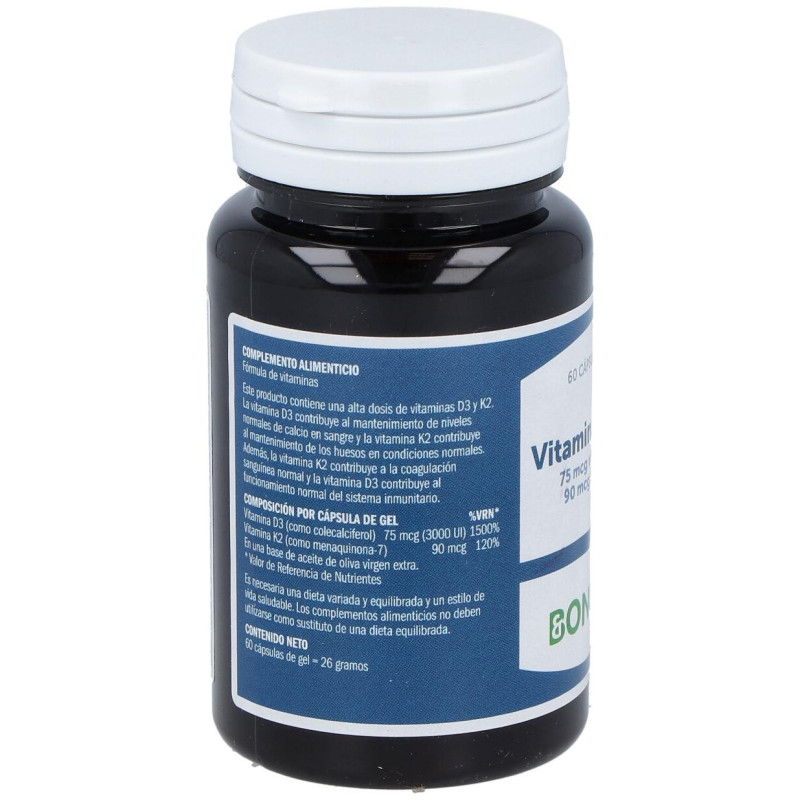 Vitamina D3 y K2 60perlas - Bonusan