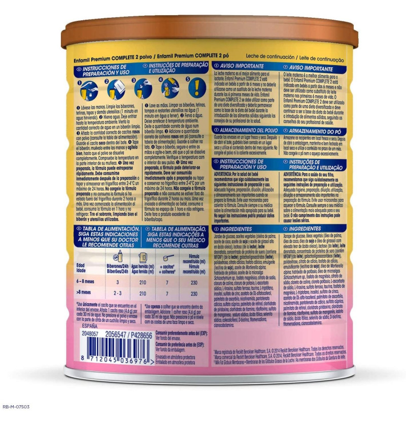 Enfalac 2 Premium (1 Envase 900 g) - Reckitt Benckiser