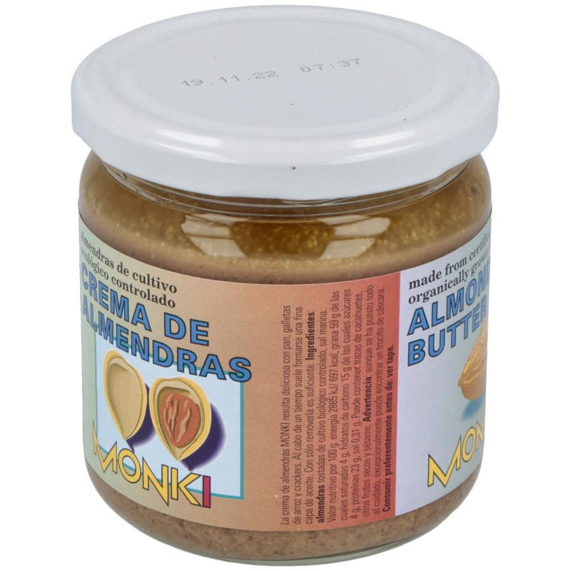 Crema de Almendras Tostadas 330gr. Bio - Monki