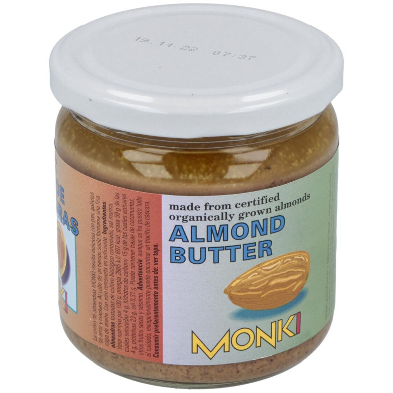 Crema de Almendras Tostadas 330gr. Bio - Monki