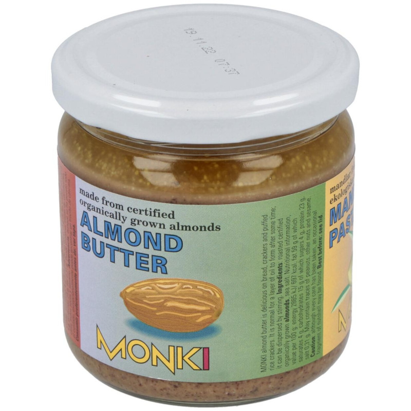 Crema de Almendras Tostadas 330gr. Bio - Monki