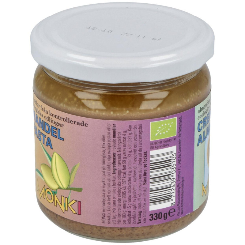 Crema de Almendras Tostadas 330gr. Bio - Monki
