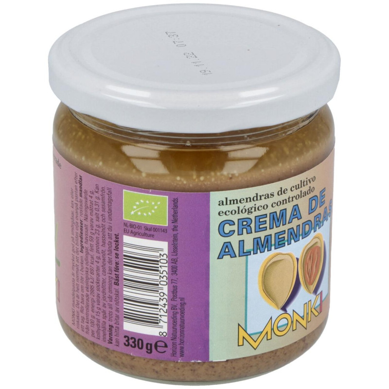 Crema de Almendras Tostadas 330gr. Bio - Monki