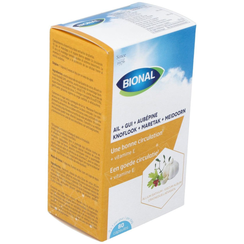 Ajo+muérdago+espino Blanco+vitamina e 80 Cápsulas - Bional