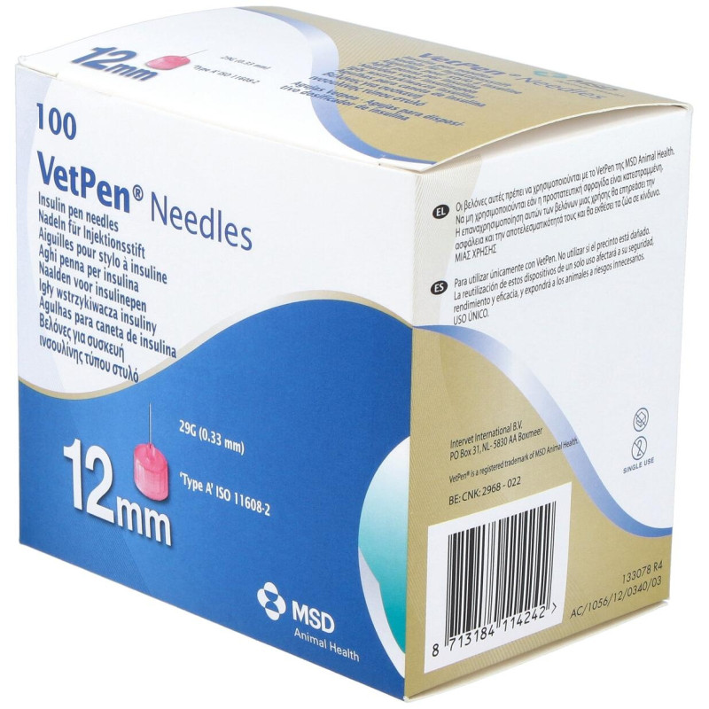 Vetpen Needles 12Mm 100/Box 449 (Ndr)