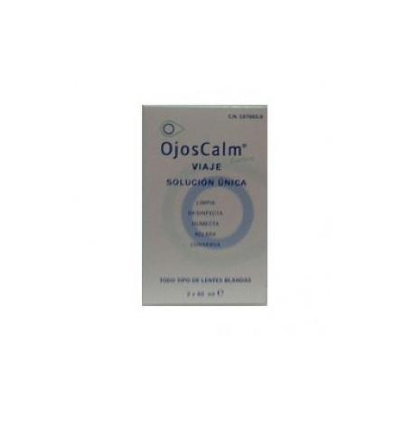 Ojoscalm Lentes de Contacto Blandas - Solución Unica (2 Envases Viaje 60 ml) - Tiedra