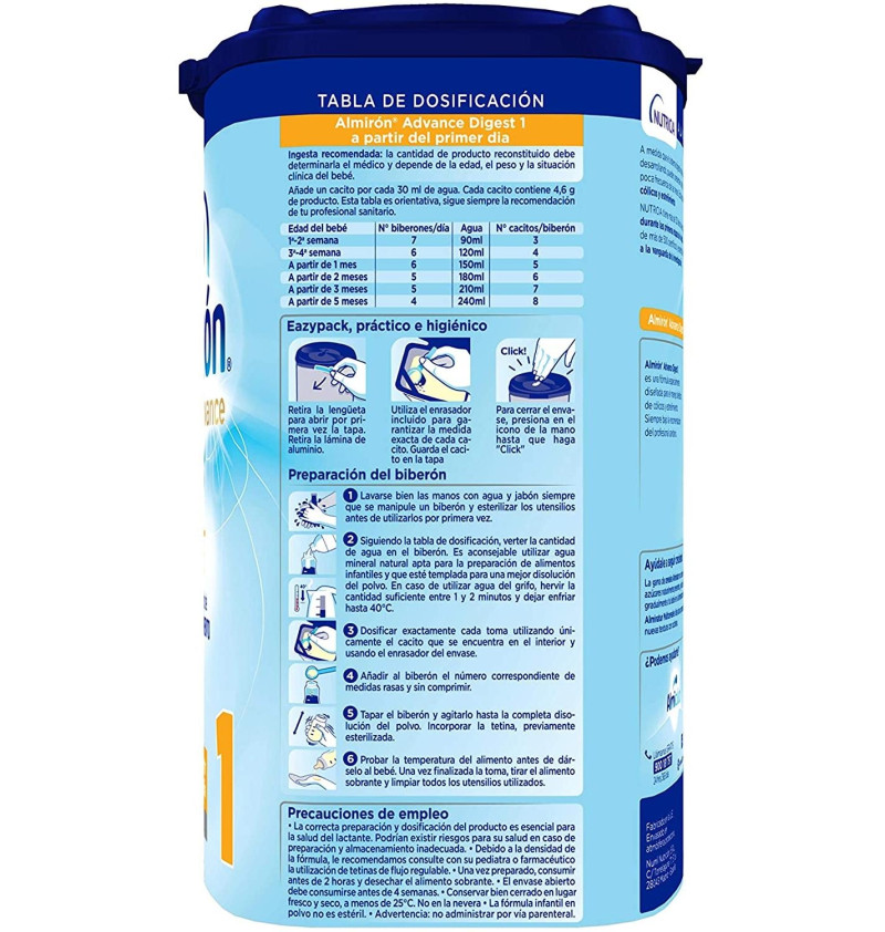 Almiron Advance + Digest 1 (1 Envase 800 g) - Danonenutricia