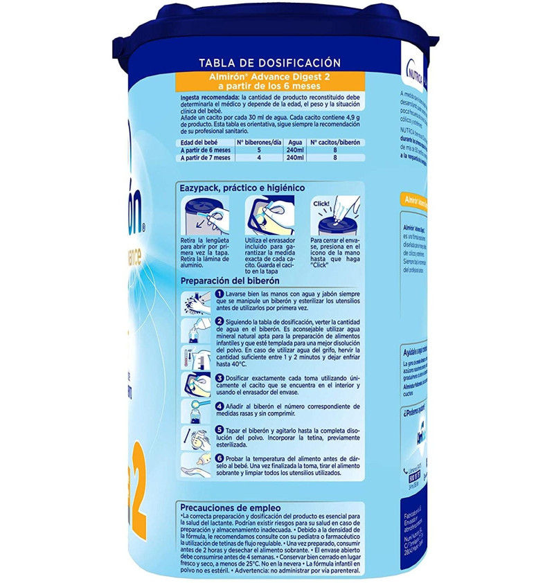 Almiron Advance + Digest 2 (1 Envase 800 g) - Danonenutricia