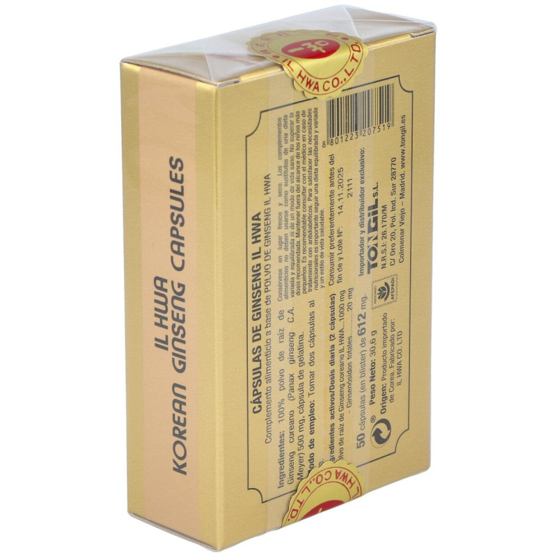 Il Hwa Ginseng Coreano 50caps - Tongil