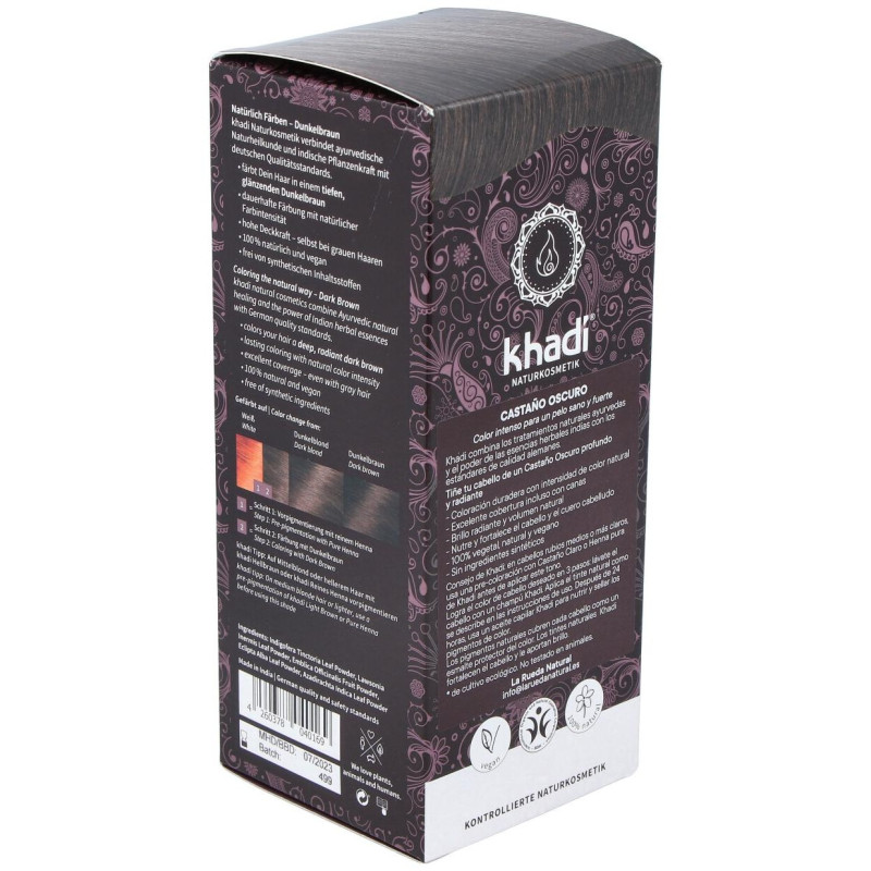 Tinte Herbal Color Castaño Oscuro 100gr. 2 - Khadi