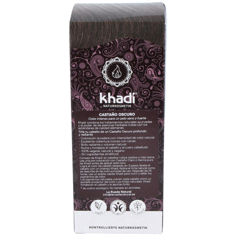 Tinte Herbal Color Castaño Oscuro 100gr. 2 - Khadi