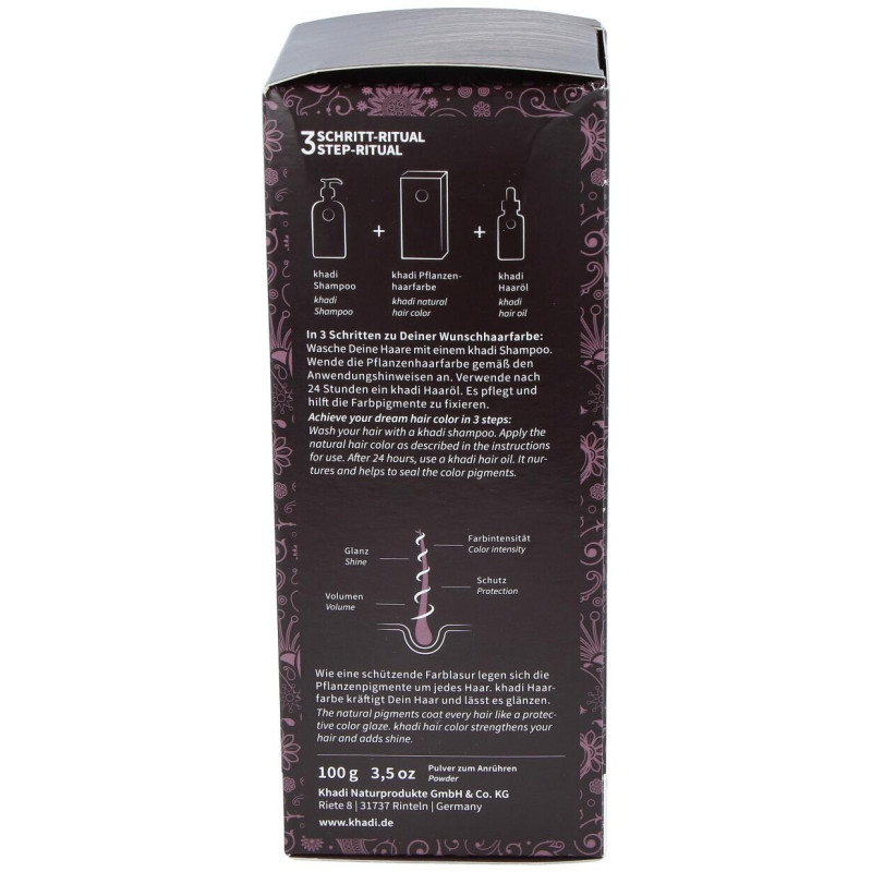 Tinte Herbal Color Castaño Oscuro 100gr. 2 - Khadi