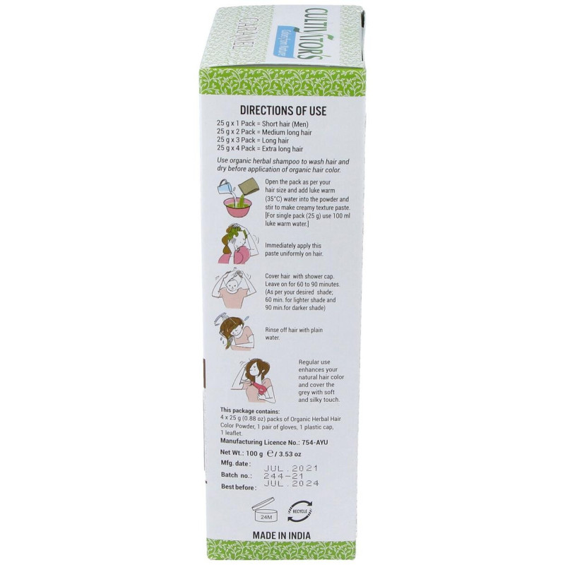 Cultivator'S Tinte Orgánico Herbal Caramelo 100G