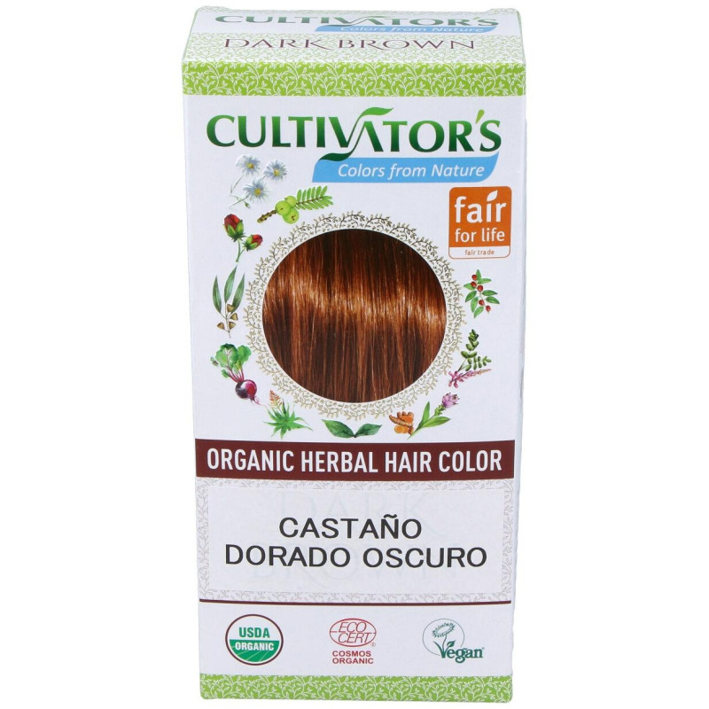 Castaño Dorado Oscuro Tinte Organico 100gr Ecocert - Cultivators