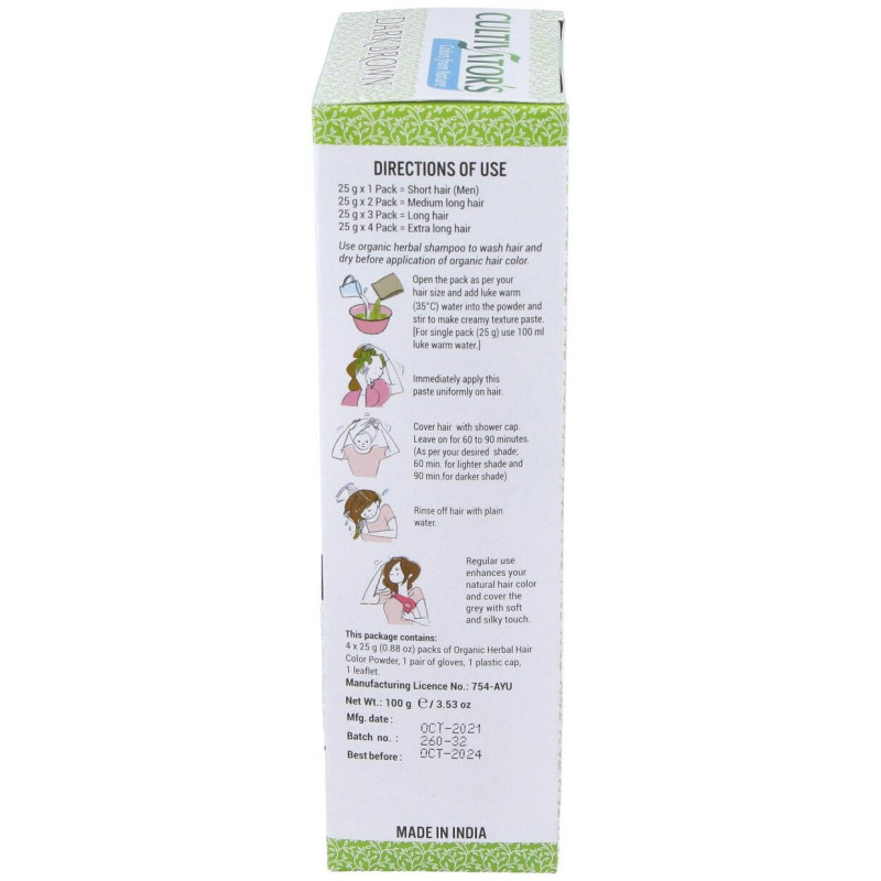 Castaño Dorado Oscuro Tinte Organico 100gr Ecocert - Cultivators