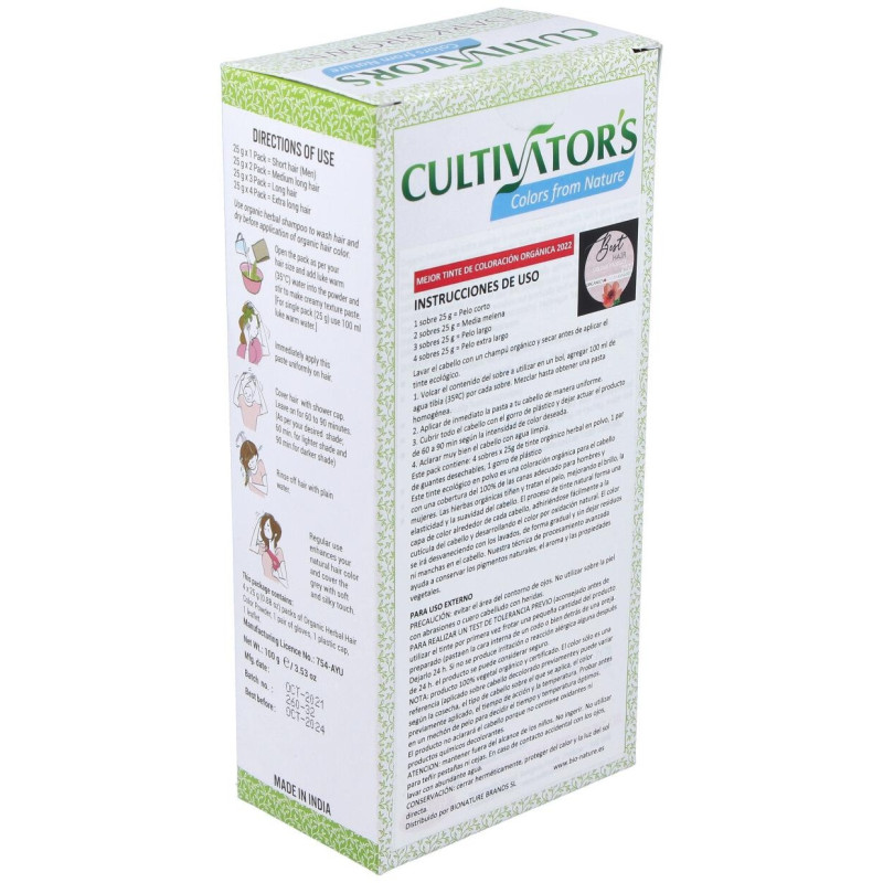 Castaño Dorado Oscuro Tinte Organico 100gr Ecocert - Cultivators