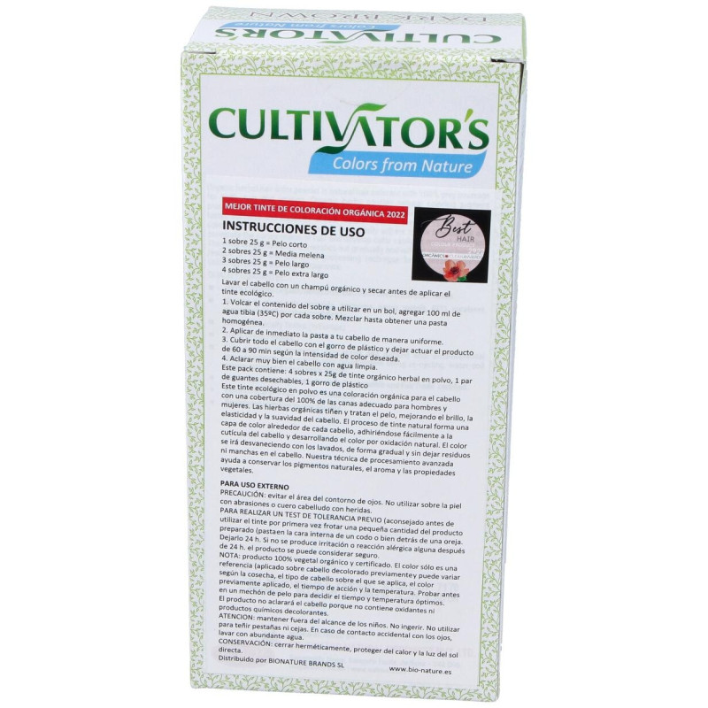 Castaño Dorado Oscuro Tinte Organico 100gr Ecocert - Cultivators