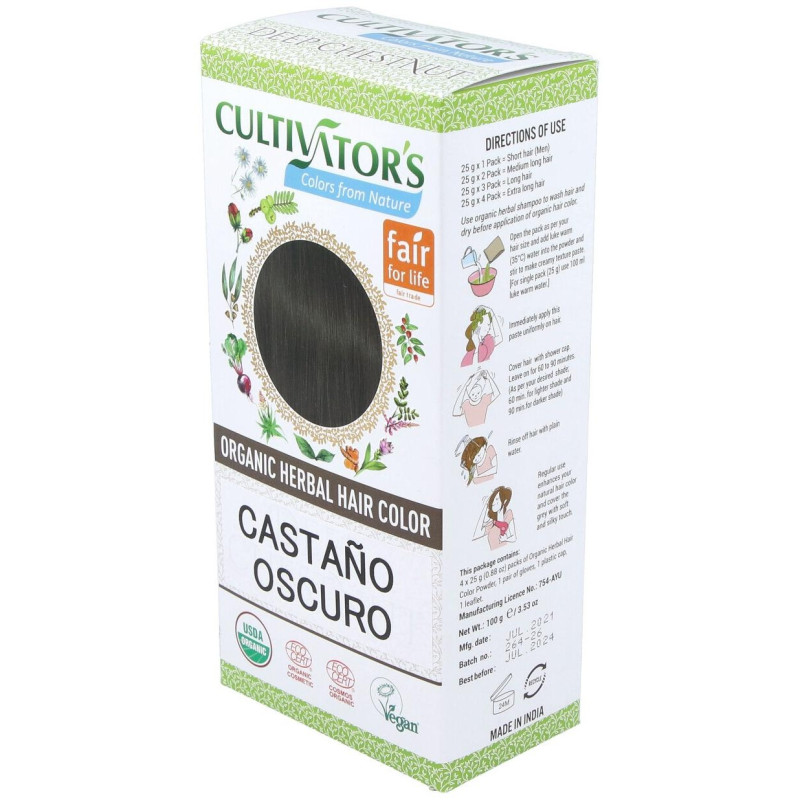 Cultivator'S Castaño Oscuro Tinte Orgánico 100G