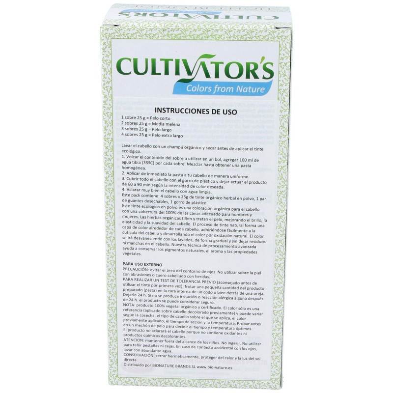 Rubio Claro Tinte Organico 100Gr. Ecocert